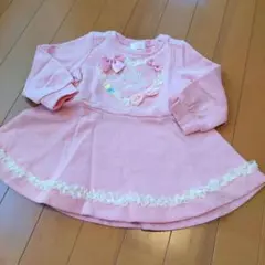 新品 タグ無し シャーリーテンプル ベビー ワンピース ピンク りぼん 90