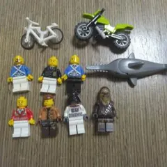 レゴ ミニフィグ パーツセット 自転車 バイク サメ　スターウォーズ　シティ