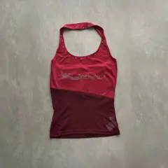 00's vintage スタッズ 星 短丈 ホルターネックタンクトップ y2kのサムネイル