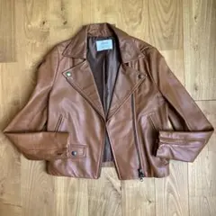 STUDIOUS キャメル ダブルライダースジャケット サイズ0