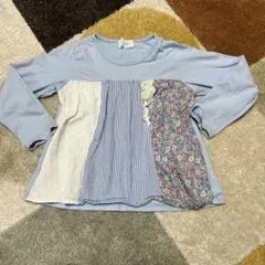 Will mery 110cm 花柄 長袖シャツ