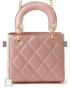 2Way キルティングチェーンスクエアショルダーバッグ[tr406]