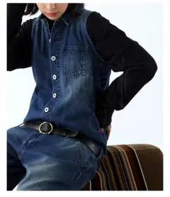 antiqua デニム　オールインワン　フリーサイズ