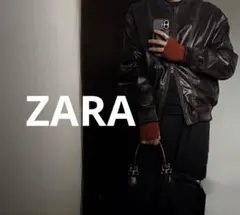 ZARA fake leather bomber jacket