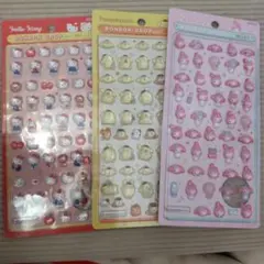 正規品◆ボンボンドロップシールミニ/キティ プリン マイメロ/３枚セット