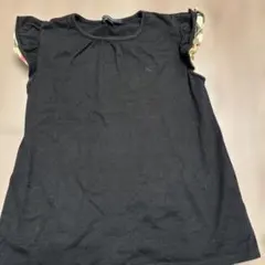 BURBERRY 黒 Tシャツ 130A フリル袖