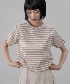 LOWRYS FARM フライスチビTEE オフホワイトボーダーのサムネイル