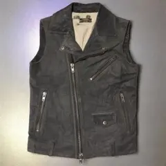 DIESEL★ライダースジャケット ベスト★Y2K Darkcore★牛革★S