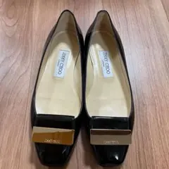 ジミーチュウ　エナメルパンプス　ブラック