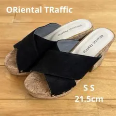 オリエンタルトラフィック　ウェッジソールサンダル　黒　SS