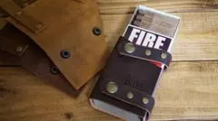 「FIRE LIGHTERS」専用レザーカバー ダークブラウン