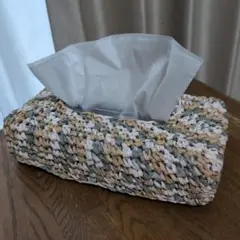 かぎ針編み　ティッシュボックスカバー