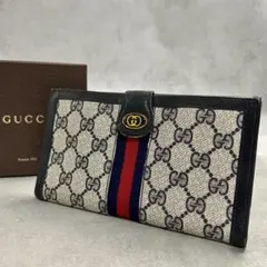 GUCCI オールドグッチ 長財布 GG柄 シェリーライン スプリーム