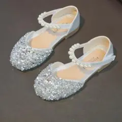 発表会 結婚式 卒園 入学 シルバー キッズフォーマルシューズ