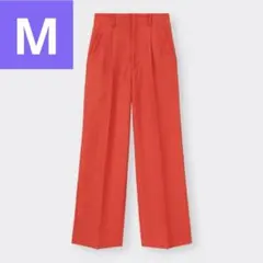 GU カラースラックス Mサイズ 赤 レッド ズボン スラックス パンツ