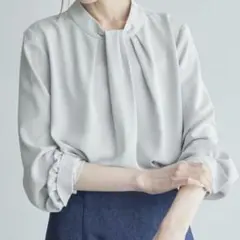 ROPÉ PICNIC リサイクルポリエステルフロントタックブラウス