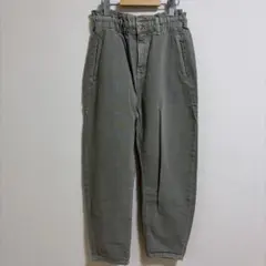 ZARAハイウエスト ペーパーバッグパンツ　ライトカーキ　Mのサムネイル
