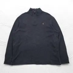 POLO RALPH LAUREN ハーフジップ スウェット XL グレー