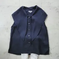 美品マーガレットハウエル SOFT LINEN SHIRTリネン ネッカチーフ