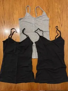 H&M Forever21 キャミソール 3枚セット グレーブラック 55×42