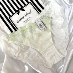 新品♡エメフィール♡ショーツ　ホワイト　フラワー　刺繍　L 白　完売　レア