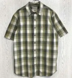 カーハート☆Carhartt☆ワンポイントロゴ　半袖シャツ　BDシャツ　チェック