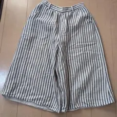 Samansa Mos2 ストライプ ガウチョパンツ F