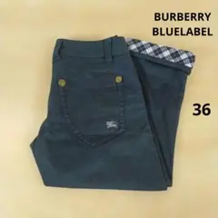 BURBERRY BLUELABELバーバリー クロップドパンツ ブラック