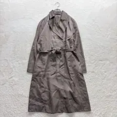 ユニクロ/S/モカ/無地/テンセルロングコート/ダブルボタン/ベルト付き/春秋のサムネイル