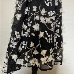 Chesty チェスティ　フラワーメッシュワンピース