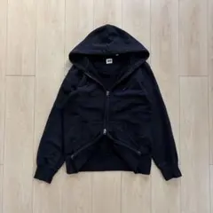 00s OLD UNIQLO zip up hoodie y2k black M