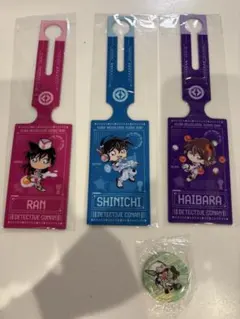 【新品】くら寿司　名探偵コナン　ラゲッジタグ3点、缶バッジ4点セット