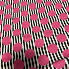 ニット生地水玉ニット黒ストライプ