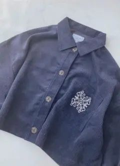 値下げAS KNOW AS plus ☆ポケットロゴ刺繍ショートシャツジャケット