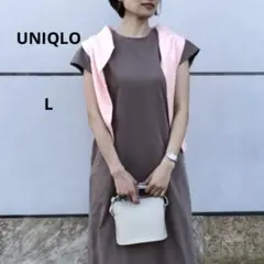 【美品】ユニクロ　スーピマコットンクルーネックカーディガン　ピンク　L