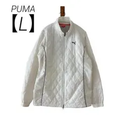 0222PUMAプーマ2wayジャケットキルティングベスト白Lサイズ