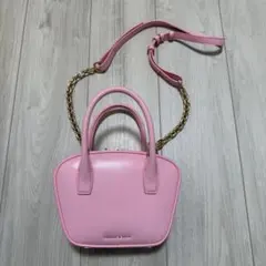 CHARLES & KEITH ピンク ショルダーバッグ ハンドバッグ