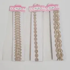 新品未使用❤️ベビーヘアバンド 3点セット ベージュ系 フラワー かわいい