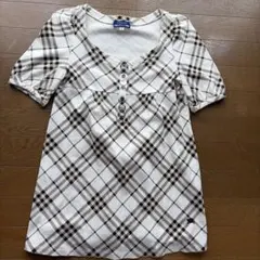 BURBERRY チェック柄 半袖チュニック 38のサムネイル