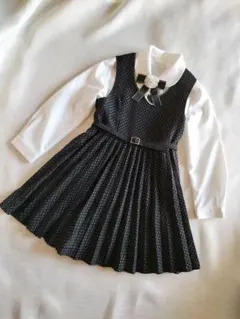 フォーマルワンピース＋ブラウスセット 黒　女児サイズ120