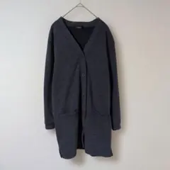 eulady【М】長袖　薄手　羽織物　裏起毛　無地　ブルー系