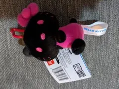 ハローキティ カラビナ付マスコット ブラック ピンク