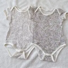 花柄ベビー肌着2枚セット