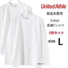 ユナイテッドアスレ 新品未使用 5.6oz 長袖Tシャツ 白 2枚 Lサイズのサムネイル