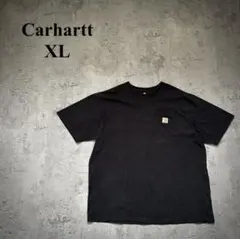 【Carhartt】カーハート（XL）K87＊ポケットTシャツ＊オリジナル＊黒