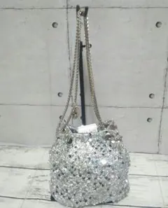 【OPAQUE.CLIP】シャイニー素材 巾着型 2way ミニショルダーバッグ