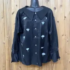 新品 PERSON'S パーソンズ 長袖ブラウス 花柄 薄地 カジュアル Mのサムネイル