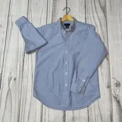 ラルフローレン ボタンダウンブルーシャツ 長袖　インドネシア製サイズ16 M