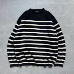 90s Tommy Hilfiger ボーダーニット cityboy 古着 短丈