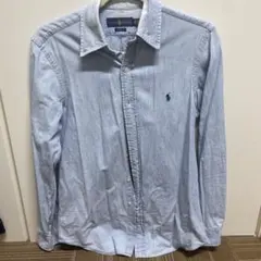 F563　【即購入OK】　RALPHLAUREN　ボタンダウンシャツ　S　水色